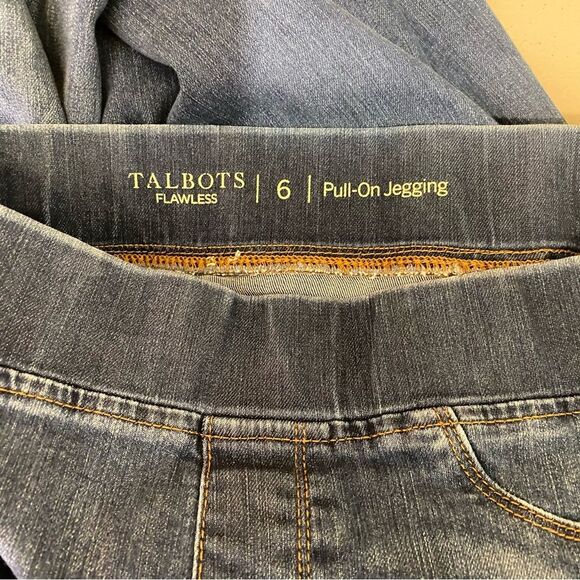 Talbots Pull On Jeggings Womens Size 6 High Rise Medium Wash Back Pockets - Picture 4 of 5